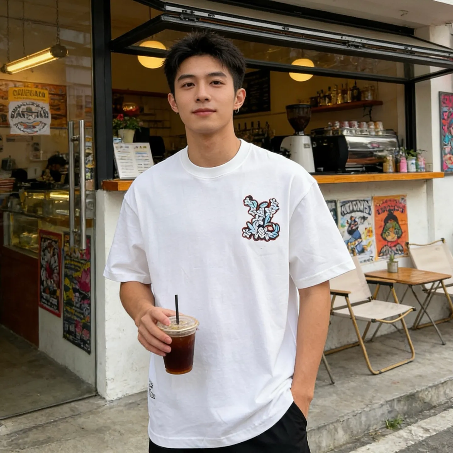 Louis Vuitton/Louis Vuitton floral embroidered short sleeves